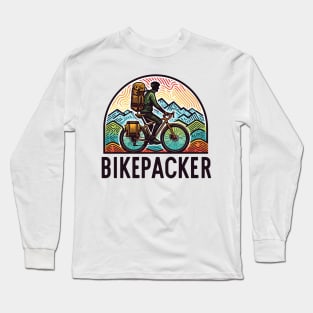 BIKEPACKER LOVES BIKEPACKING ON THEIR BIKE Long Sleeve T-Shirt